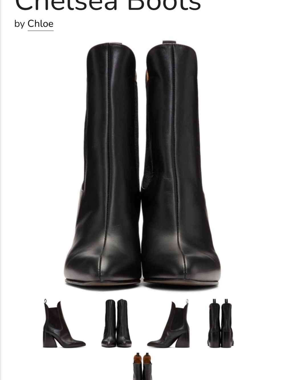 Chloe Black leather Chelsea Boots
